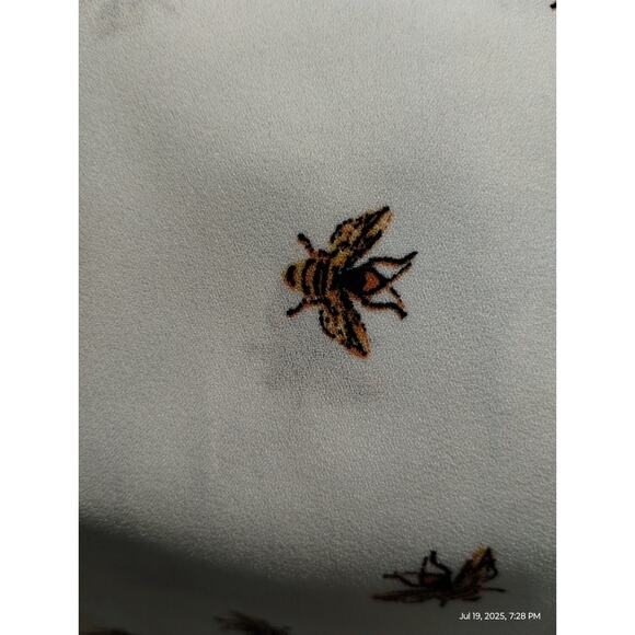 Label Rachel Roy Women's M Bumble Bee Button Down Sleeveless High Low Tunic Top - Picture 9 of 9